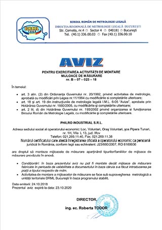 montare mijloace măsurare