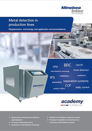 catalog Minebea detectoare de metale - linii de producție