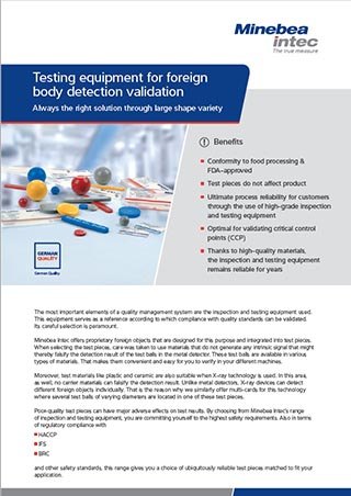 catalog Minebea testere detectoare de metale